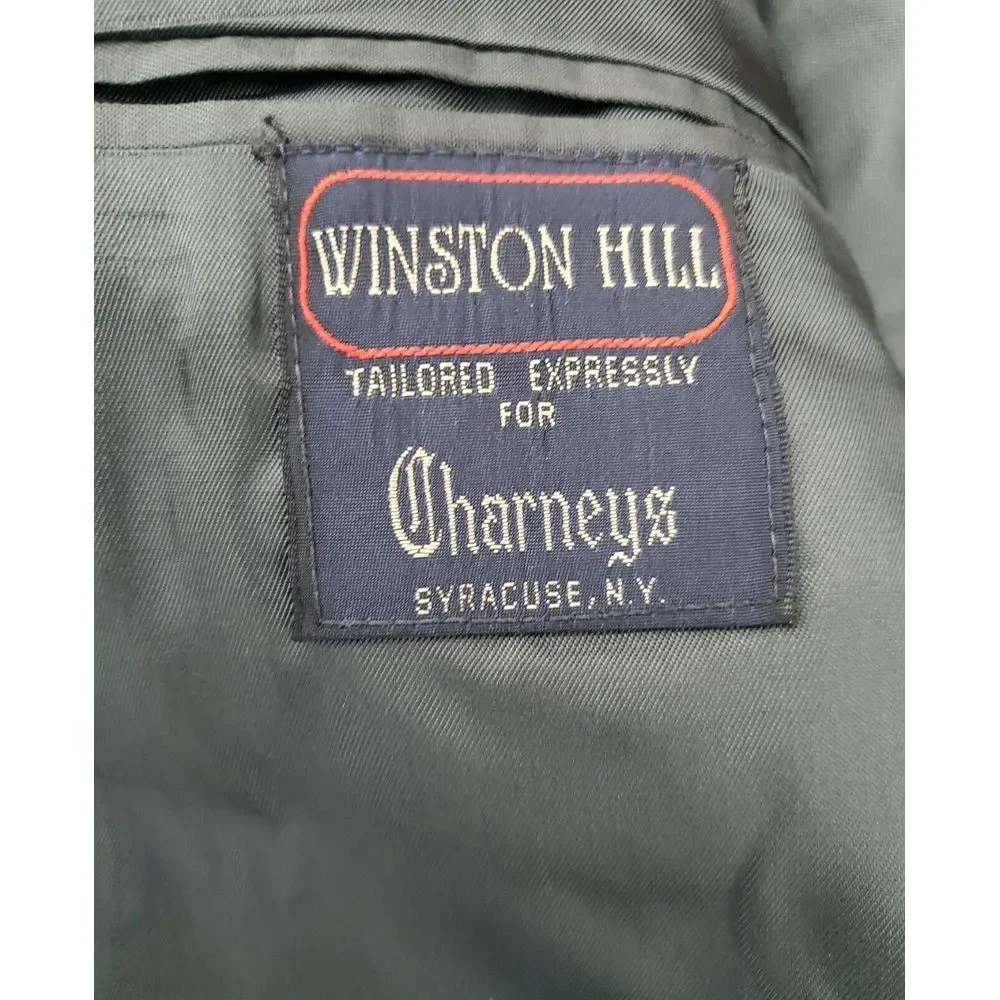 USA Made Winston Hill‎ Mens Jacket 42 Grey  2 Button Flap Pockets